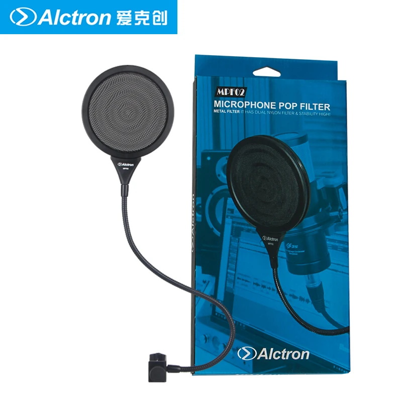 Alctron MPF02 поп-фильтр используется в домашней записи студийной сцены двойной