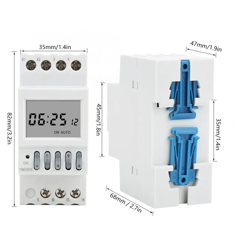 TM625Y реле времени с годовым циклом переключатель питания таймер на Din рейке 12 вкл.