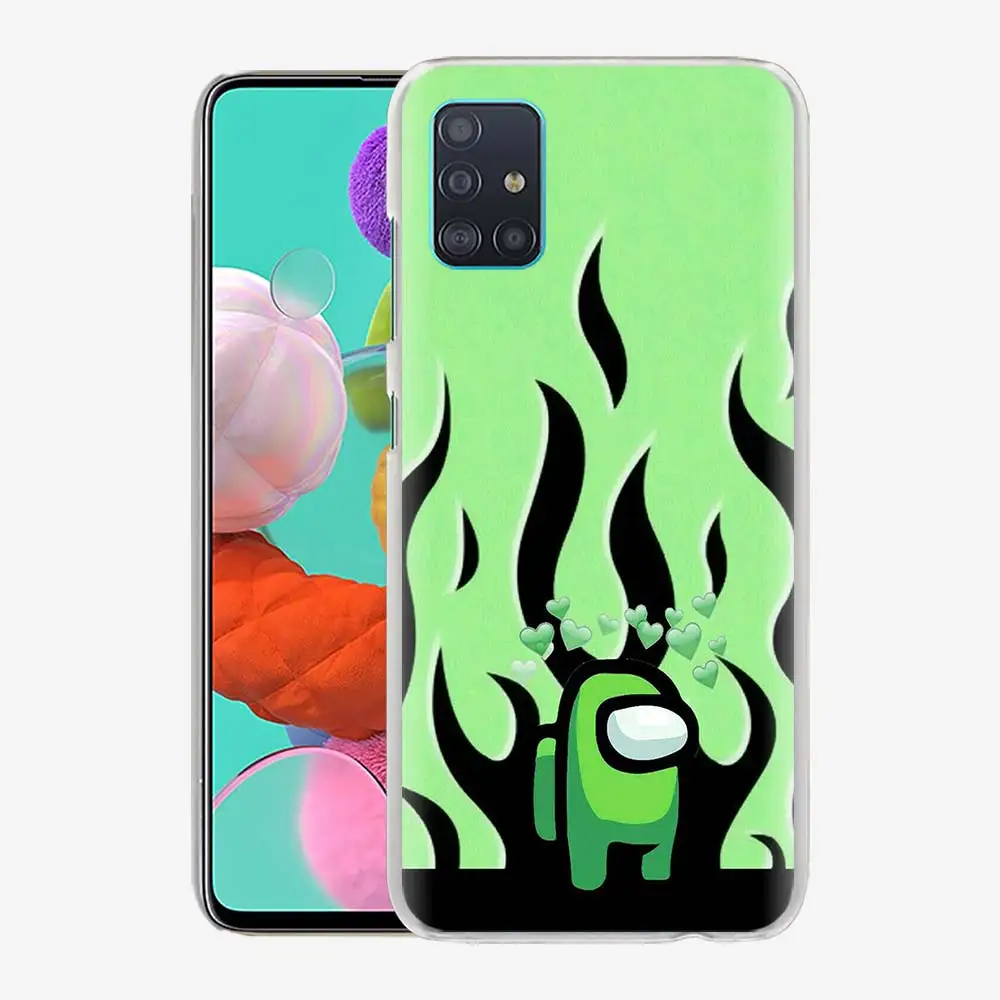

Cute Among Us Anime Hard PC Phone Case For Samsung Galaxy A51 A71 A31 A41 A21s A91 A12 A02s A42 5G Back Cover Coque Fundas Capa
