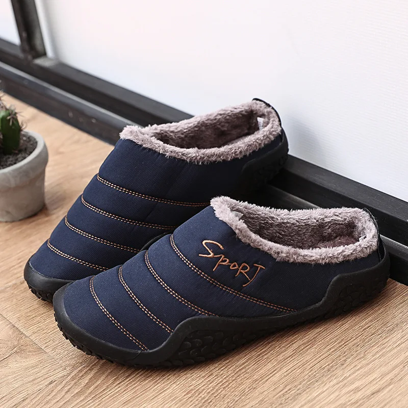 

Autumn and winter new couple cotton slippers warm household slippers indoor cotton shoes lightweight non-slip cotton slippers