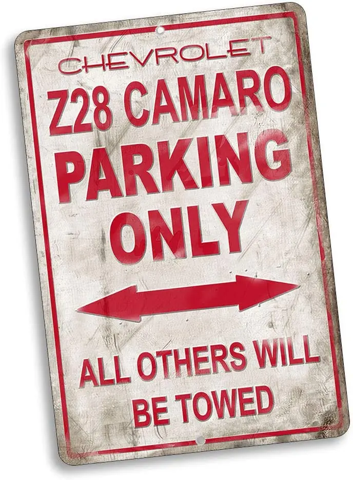 

Parking Only Sign All Others Will Be Towed Compatible with Chevrolet Chevy Z28 Camaro Vintage Style Metal Signs Metal Tin Alumi