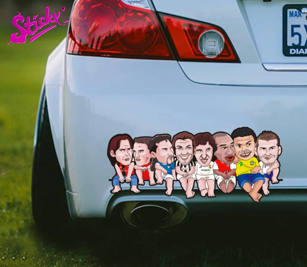 

STICKY Funny Football Player Anime Car Sticker Decal Decor WaterproofMotorcycle Off-road Sticker Laptop Decal Vinyl