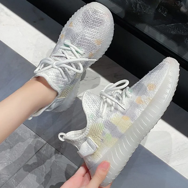 

2020 Women Sneakers Vulcanize Breathable Mesh Woman Casual Shoes No-slip Flats Female Lightweight Tenis Walking Shoes mujer