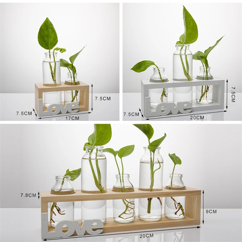 Простая Скандинавская стеклянная Цветочная ваза бутылка гидропонный контейнер