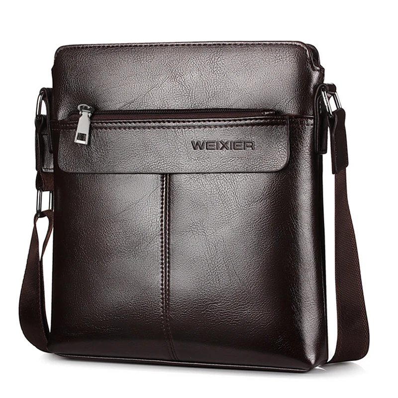 Weysfor Men's Leather Satchels Bag Crossbody Bags for Men Business Briefcase Messenger Shoulder Bags Male Handbags
