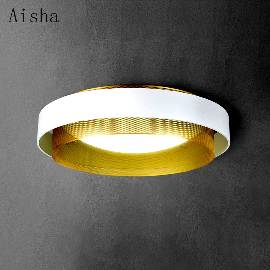 Post современный светодиодный потолочный светильник круглый поверхностного