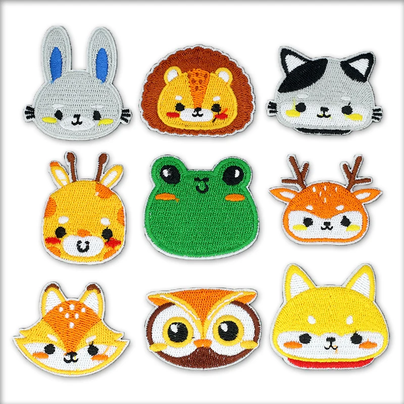 Утюжок на льве собака корги кролик сова милые животные патч Вышивка термо стикер