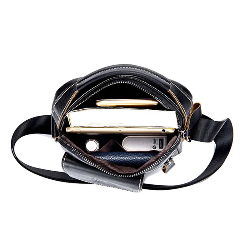 Новая мужская сумка из натуральной кожи сумки через плечо мужские с клапаном на