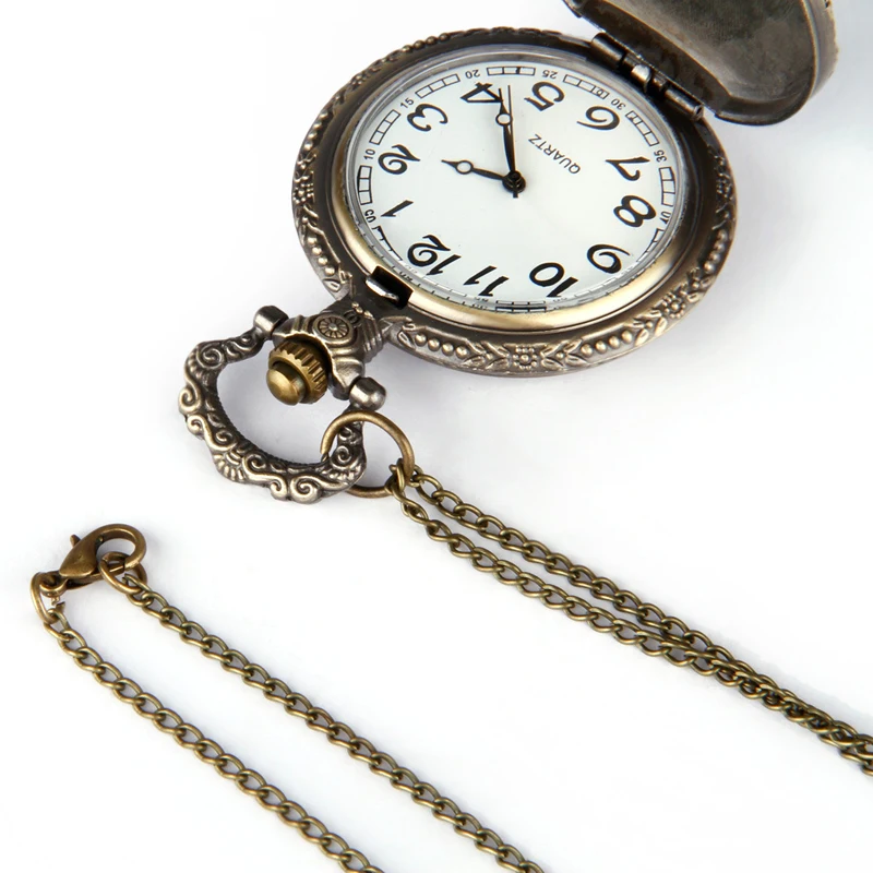 

2020 HOT Selling Fob watches Fashion NEW Vintage Bronze Great Wall Pendant Pocket Quartz Pocket Watch Necklace W3