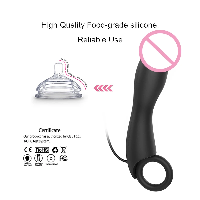 7 режимов Анальный вибратор силиконовый массажер простаты анальная лампа