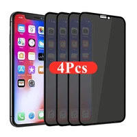 4pcs 30 degrees privacy screen protectors for iphone 12 11 pro max 13 mini anti spy protective glass for iphone xs xr x 7 plus