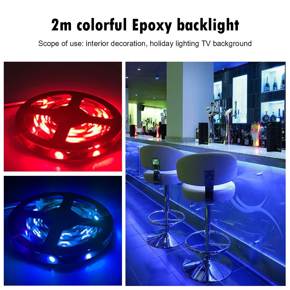 

Strip Led Light Tape Rgb Waterdichte Smd 5050 2M 60LED/M Rgb 6V Led Verlichting Strip 6V Volt Tape Lamp IP65 Diode Lint Tv Backl