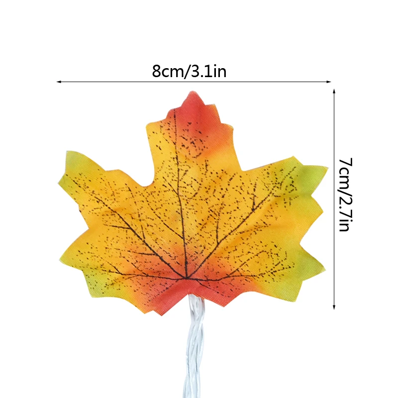 

LED Maple Leaves Garland 2M 10 LEDs Silk Maple Leaf String for Halloween Thanksgiving Christmas Party Decoration Light Garlands