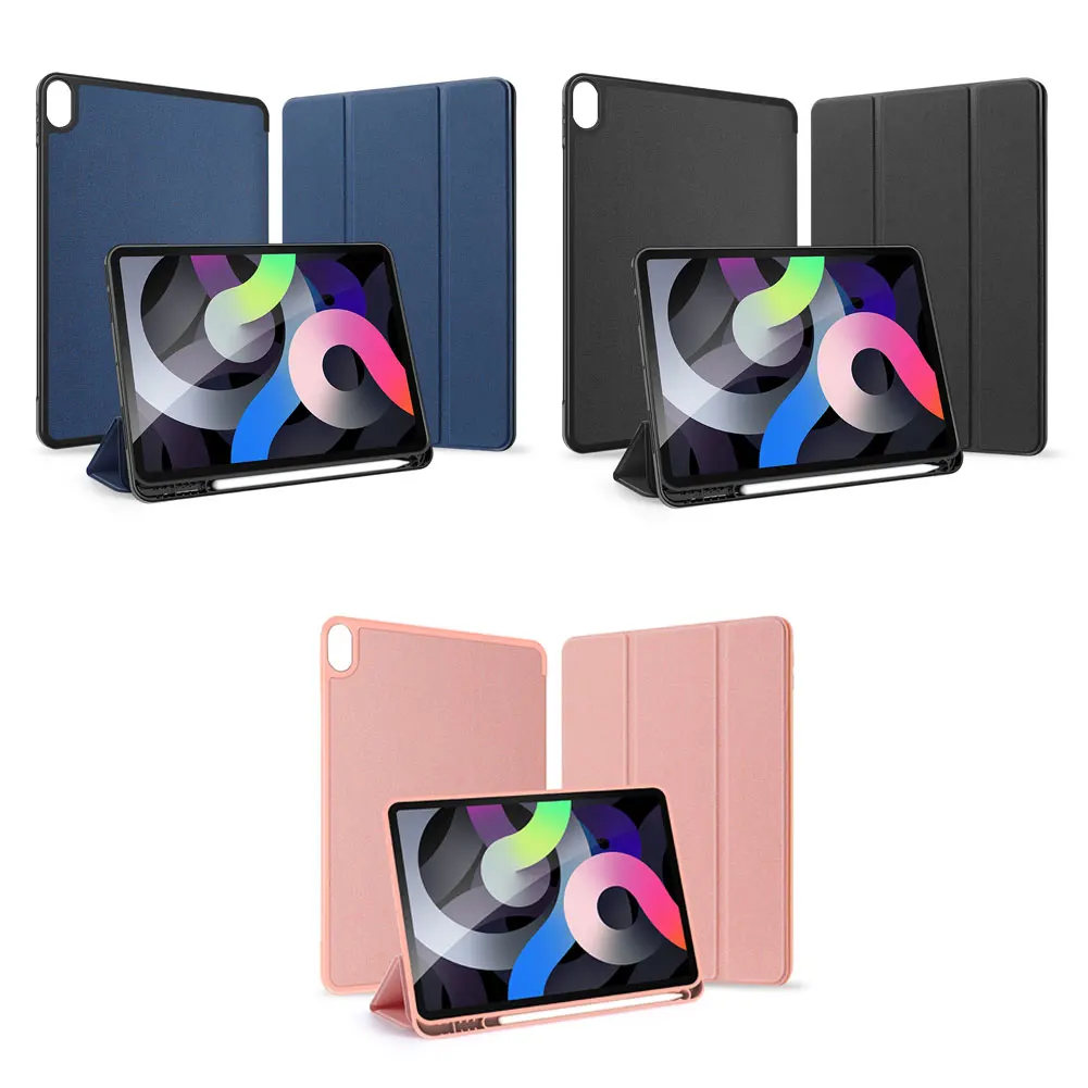 

Tablet Leather Case For IPad Air 4 10.9 2021 Smart Sleep Wake DUX DUCIS DOMO Series Trifold Protective Case With Pencil Holder
