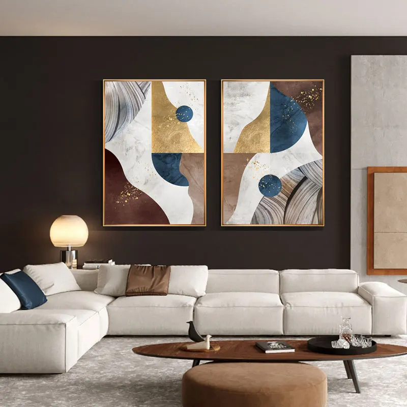 Абстрактная настенная Картина на холсте в скандинавском стиле современный