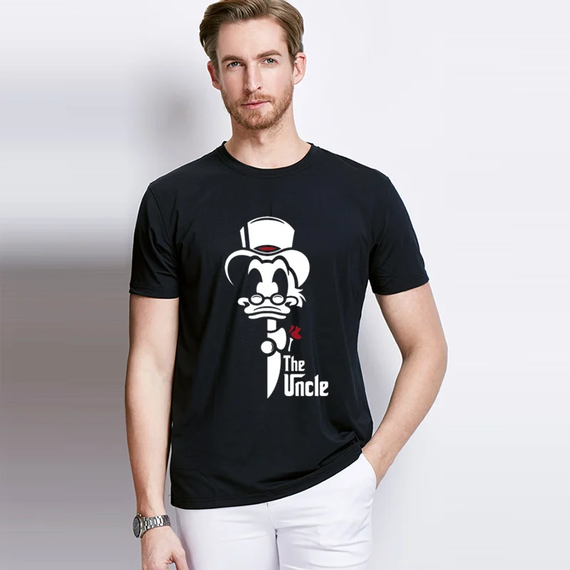 

Fashion Cartoon The uncle Duck T Shirt men Adult Donald Guys Cotton Short Sleeve O-Neck T-shirt brand Clothes boy Tops Tees