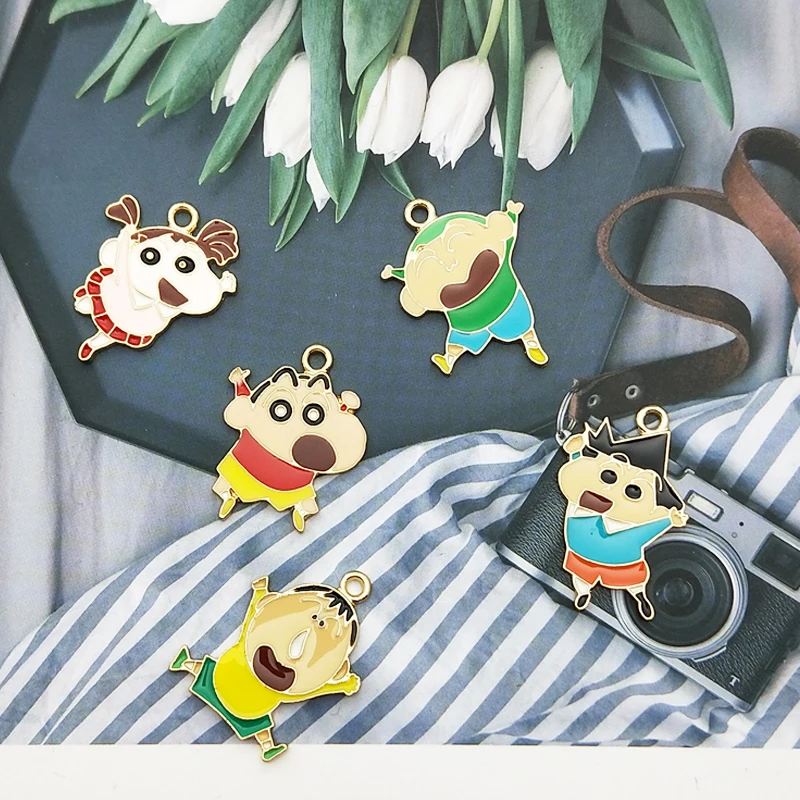 

Lizz 110pcs Cartoon Character Boy Metal Charms Good Friends Enamel Charms Pendants Fit Bracelet Earring Jewelry Diy Accessory