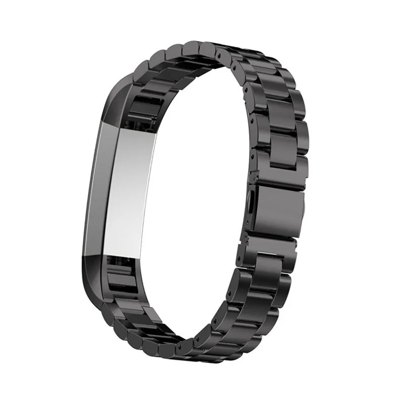 black Ремешок из нержавеющей стали для fitbit alta HR replacment браслет высокометаллический умный ремешок для часов для fitbit alta черный серебристый - Цвет ремешка: black