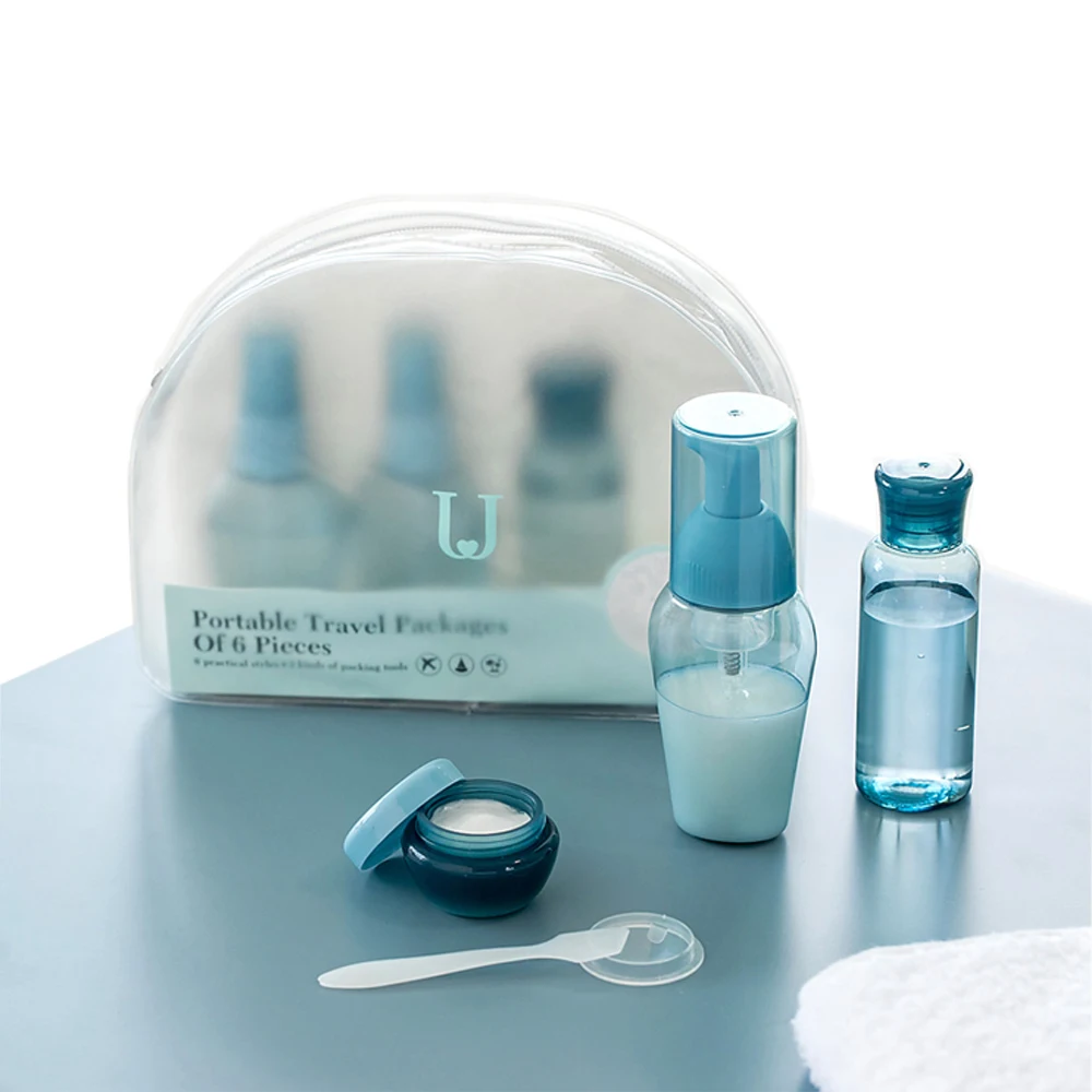 Набор силиконовых бутылок для путешествий 6 шт. косметические увлажняющие