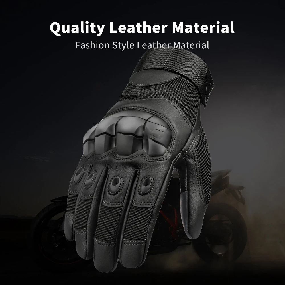 저렴한 하드 너클 가죽 전술 장갑, 군사 터치 스크린 전체 손가락 핑거리스 운전 오토바이 육군 겨울 사이클링 장갑