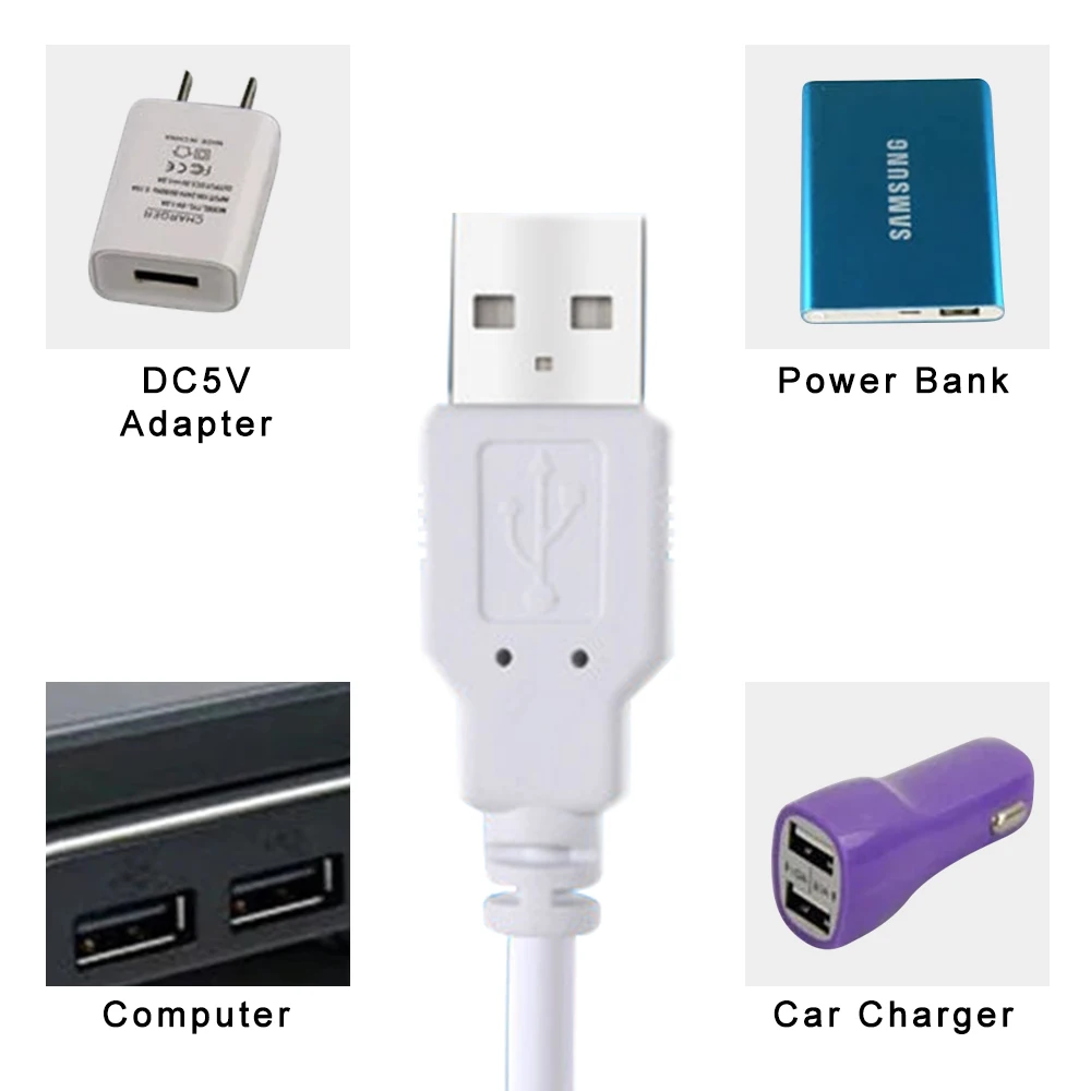 Светодиодный светильник для шкафа DC5V с USB 1-1.5A теплый белый натуральный