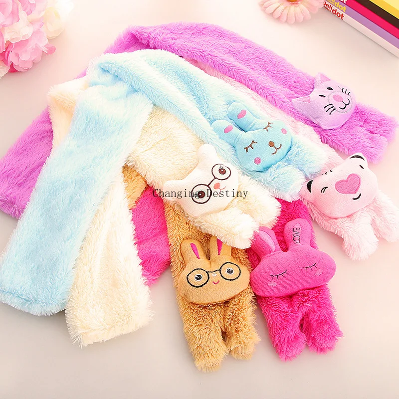 Детский шарф случайного цвета милые плюшевые детские шарфы с героями