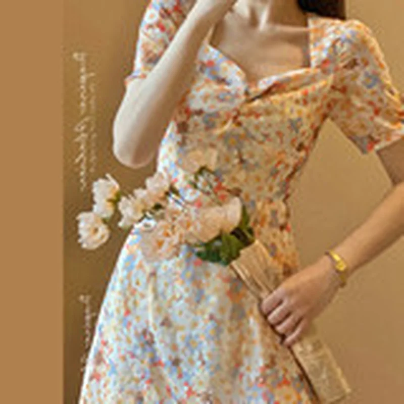 

Design sense long / short print skirt retro cheongsam modified dress for women