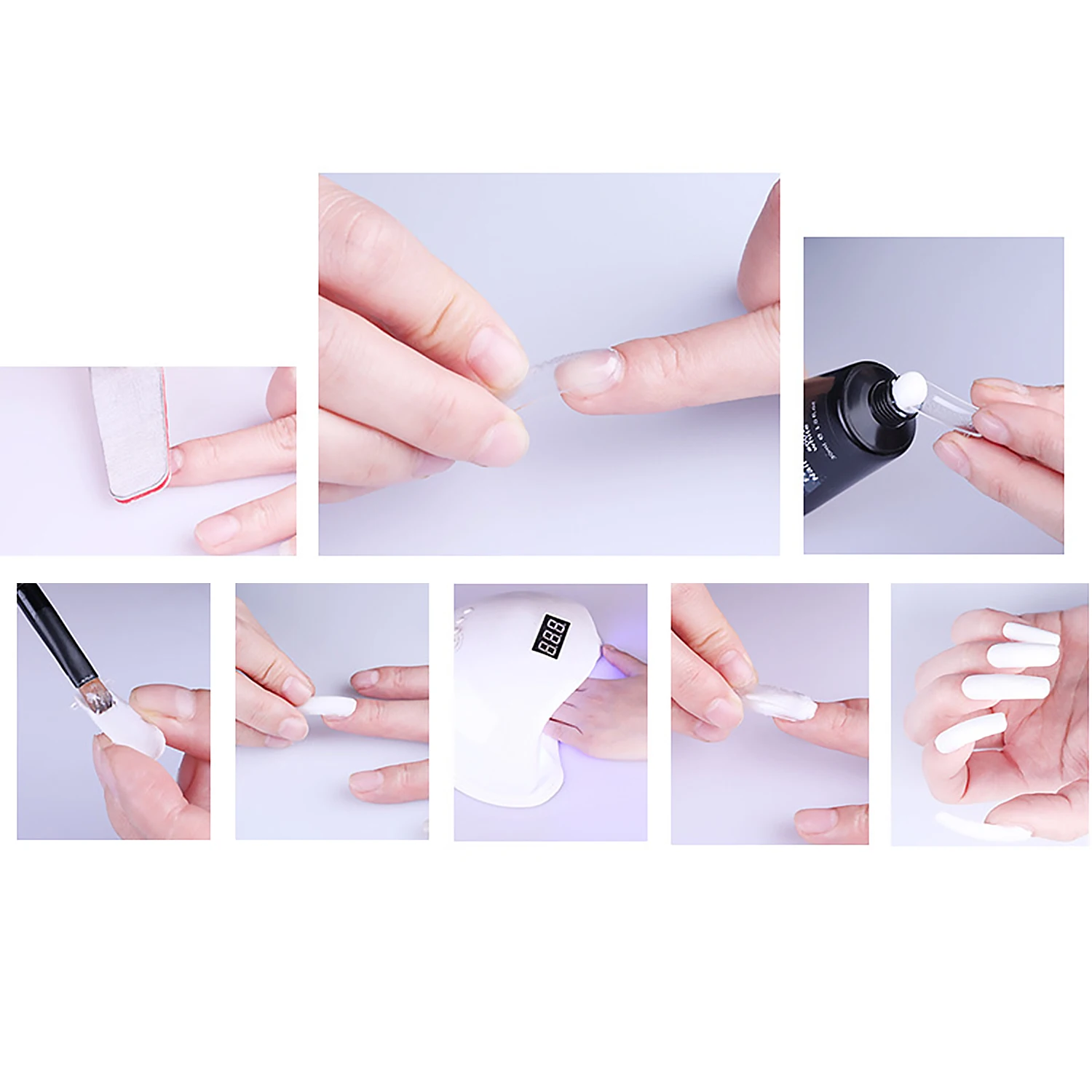 100 шт разных размеров прозрачные накладные искусственные Типсы для дизайна