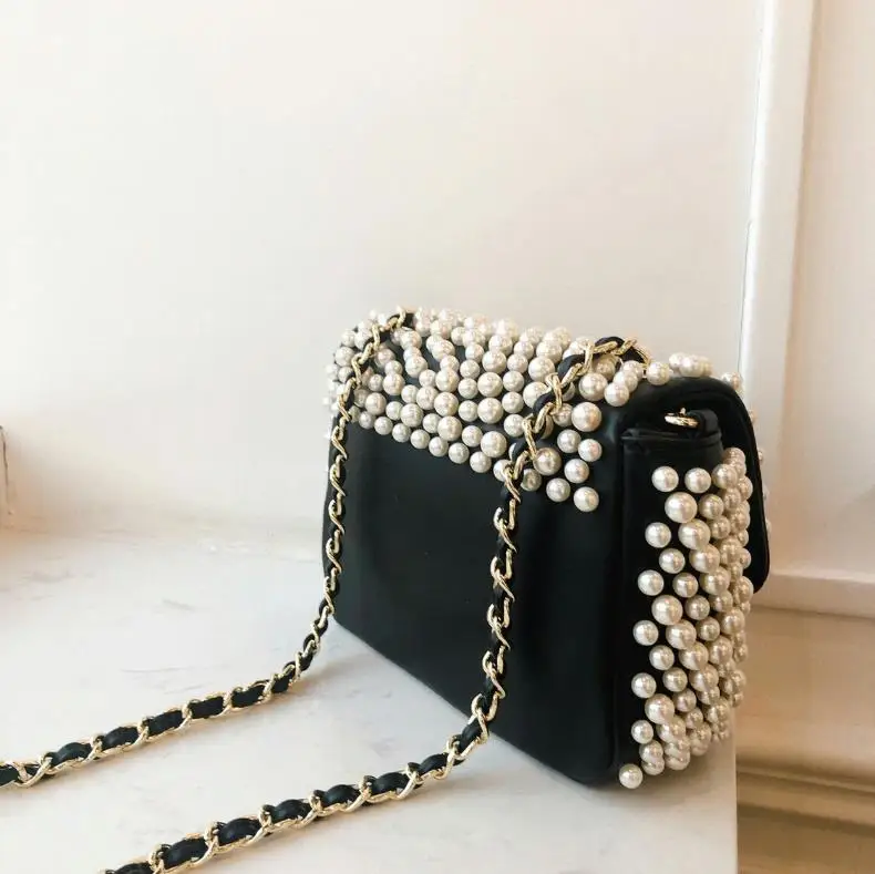 2019 Новый много жемчужным бисером роскошные сумки в руку женские дизайнерские