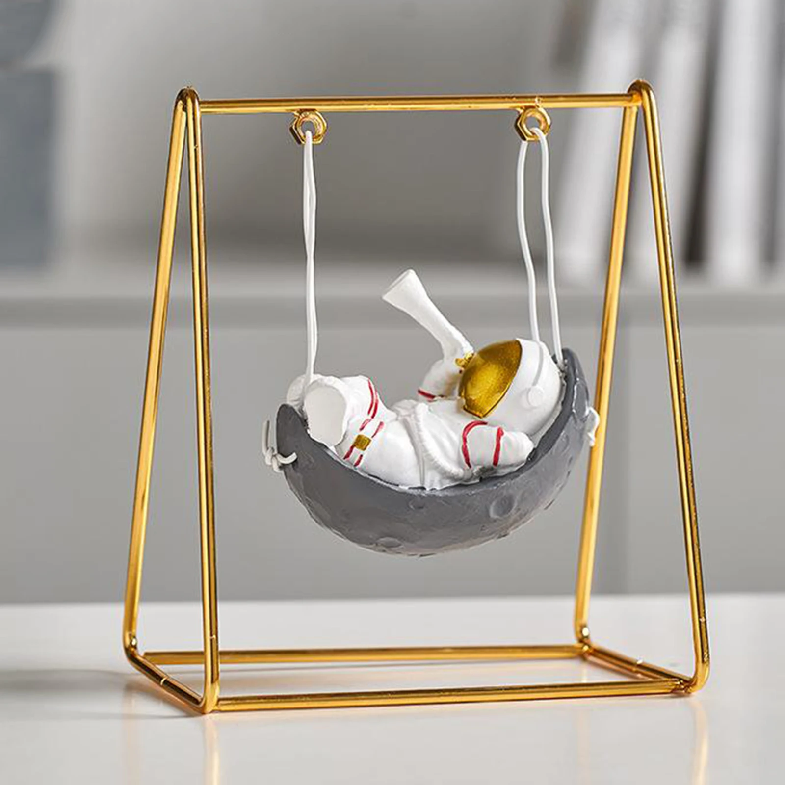 

Astronaut Figurine Statue Crafts Bookshelf Collectible Ornament Modern Sculpture