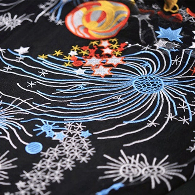 3/5/10 ярдов ширина 130 см яркая черная Тяжелая вышитая сетчатая кружевная ткань со