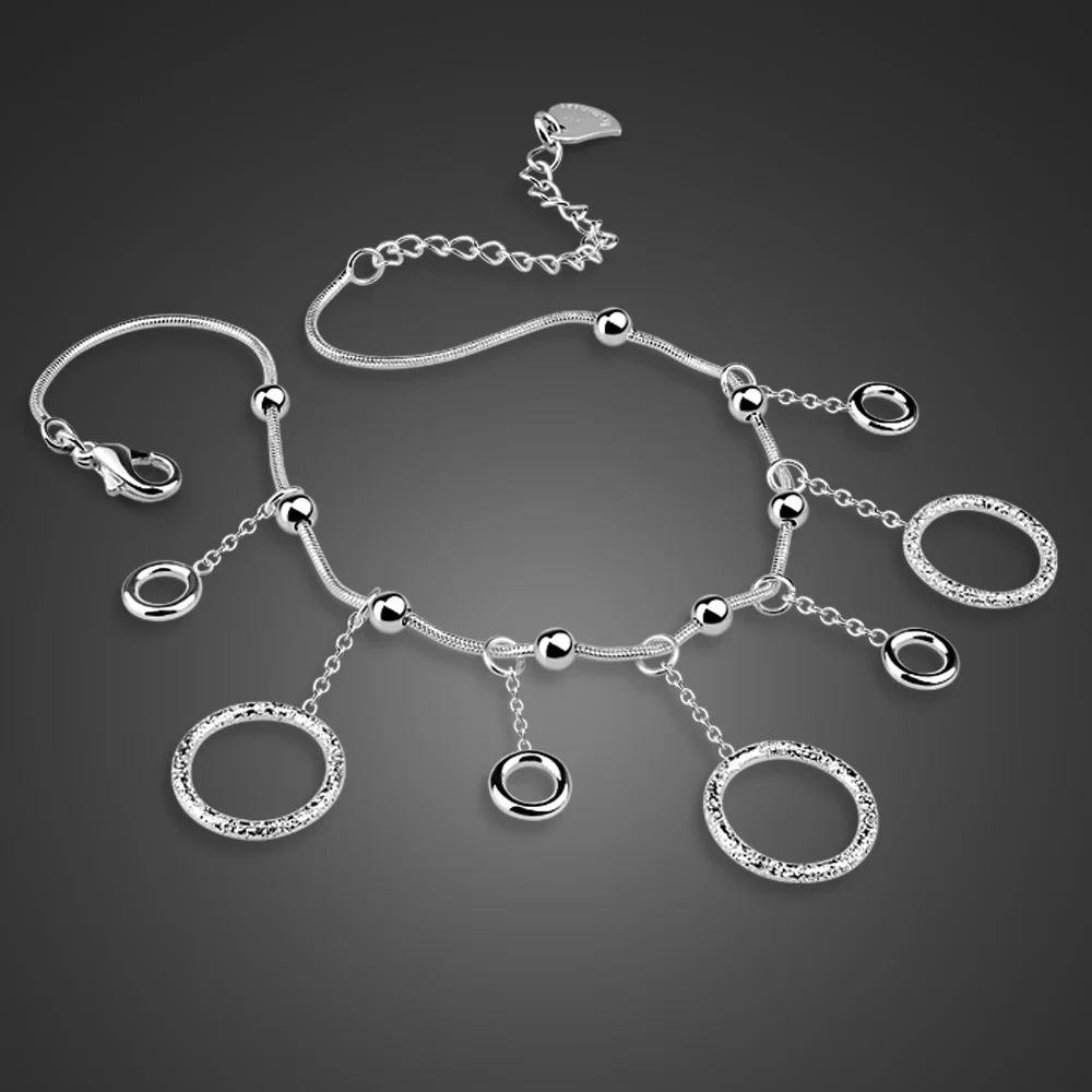 Женские ножные браслеты на лодыжку простые ювелирные украшения из стерлингового