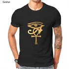Оптовая продажа, бейсбольная футболка унисекс с принтом египетского глаза хора Анкх, египетского археолога, черная летняя одежда 101914