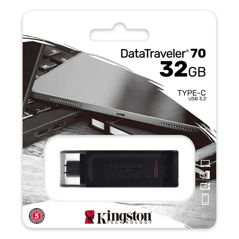Флеш-накопитель usb-c Kingston DT70 32 ГБ 64 100% USB 128 Gen 1 для Macbook Type-C | Компьютеры и офис