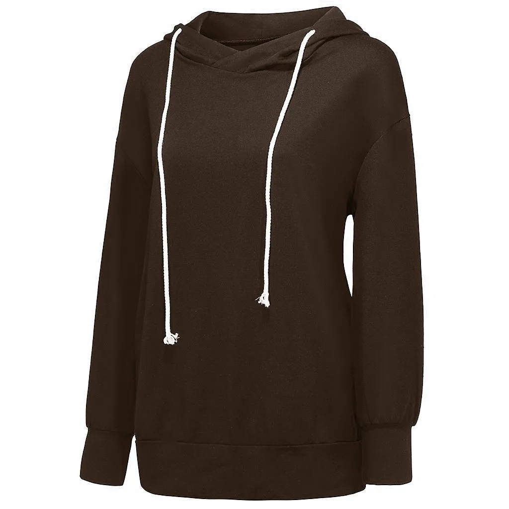 

Women Slogan Tops Cotton Long Sleeve Plus Size Sweatshirt Korean Style Casual Pullovers Comfortable Solid Color Soft Sweatshirt