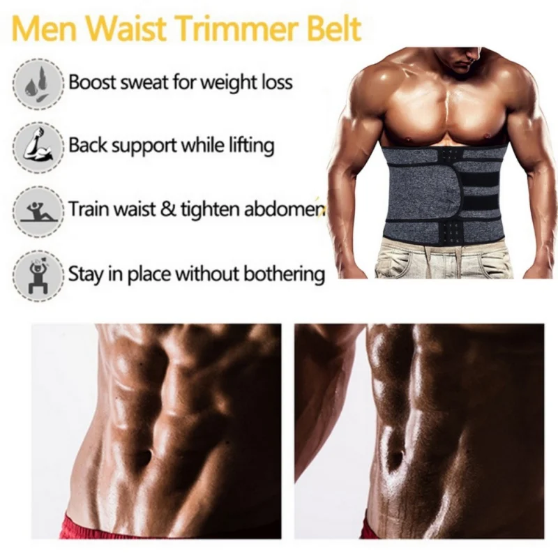 

New Men's Breasted Sports Fitness Abdomen Waist And Body Shapewear Weight Loss Corset Body Shaper Trimmer Belt for Outdoor