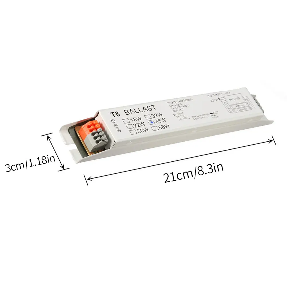 

220-240V AC 2x18W 2x36W Wide Voltage T8 Electronic Ballast Fluorescent Lamp Ballasts Wide Voltage Instant Start Energy Ballast