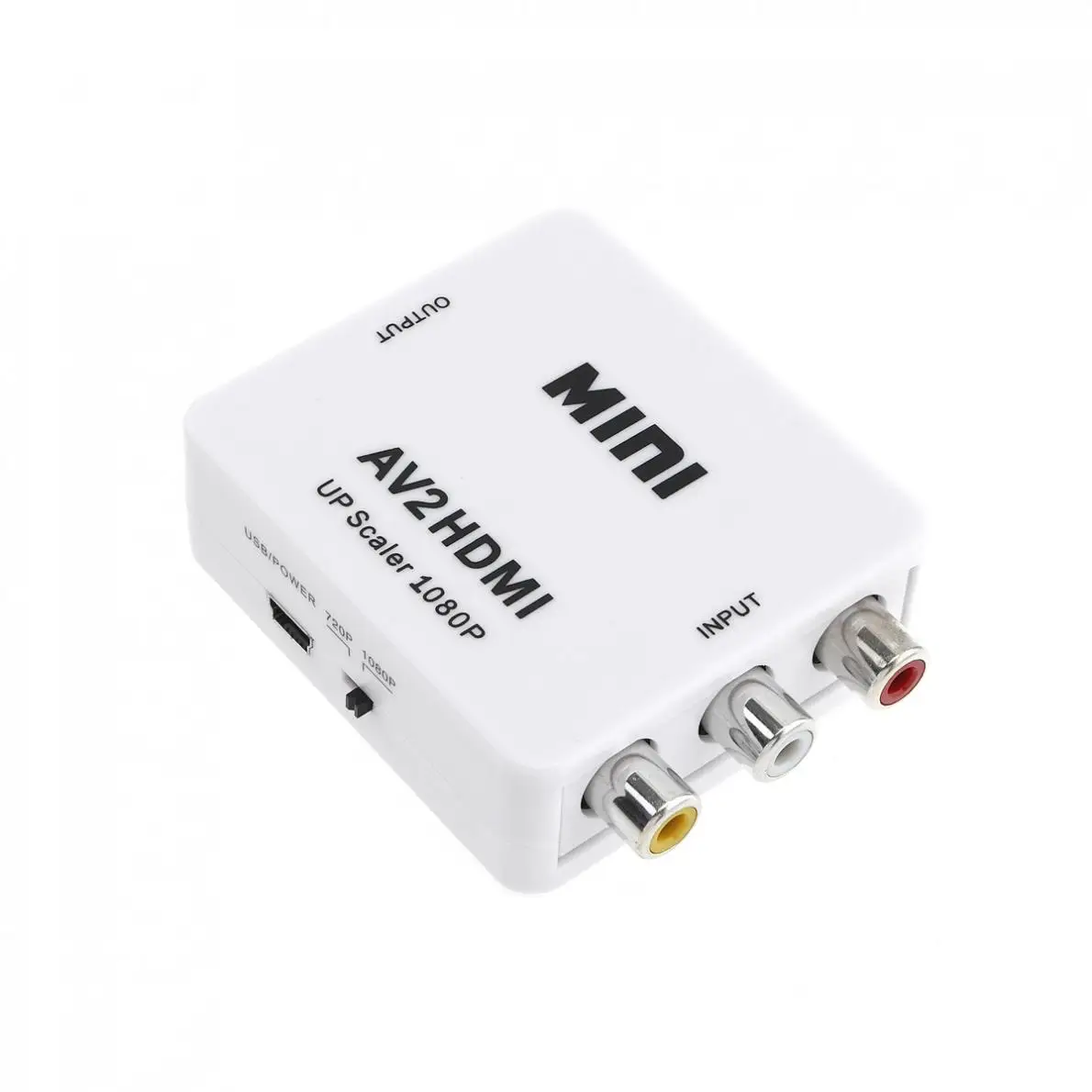 Белый портативный AV видеоконвертер с 1080P конверсионной головкой поддержка