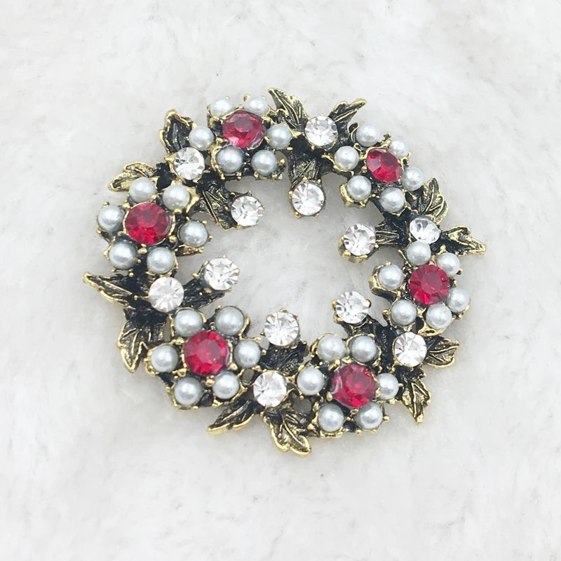 Винтажный сплав античная бронза Богемия жемчуг горный хрусталь Дерево лист Мода