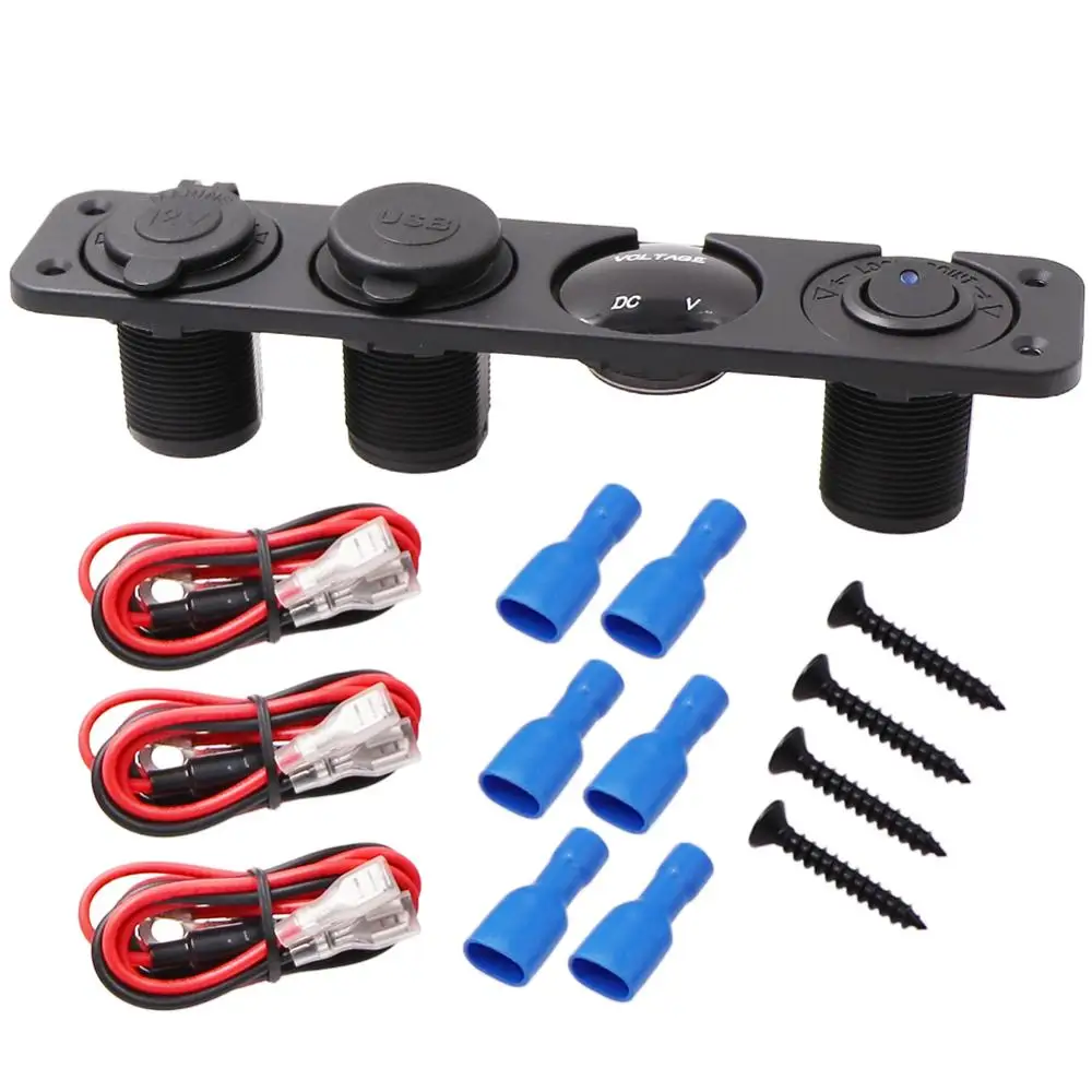 ПАНЕЛЬ ПЕРЕКЛЮЧАТЕЛЯ ВКЛ./ВЫКЛ. 4 2 А светодиодное зарядное устройство с двумя USB