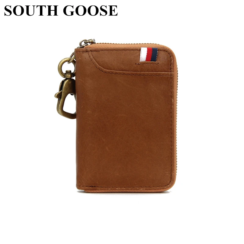 Кошельки для ключей SOUTH GOOSE из натуральной кожи мужчин многофункциональный