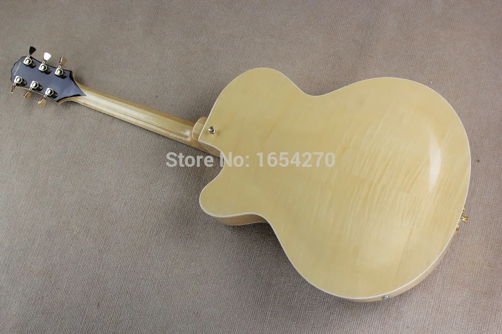 Бесплатная доставка высококачественной гитары с 6 струнами с золотым металлическим каркасом, настраиваемым цветом дерева и голландской электроникой 150604.