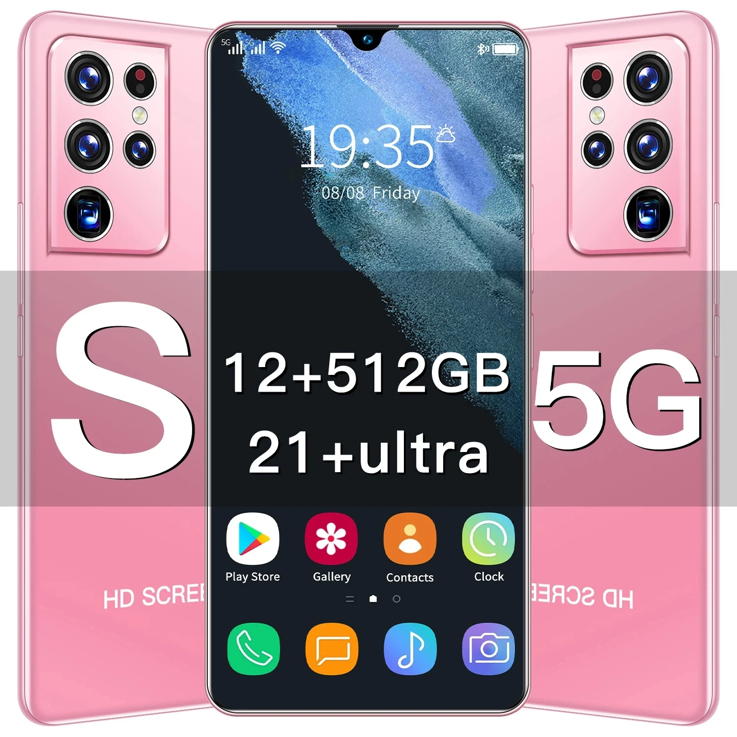 

Global Version Galay S21 Ultra Smartphone 6800mAh Unlock 4G 5G 24MP+48MP 16GB+512GB Celulares Mobile Phones
