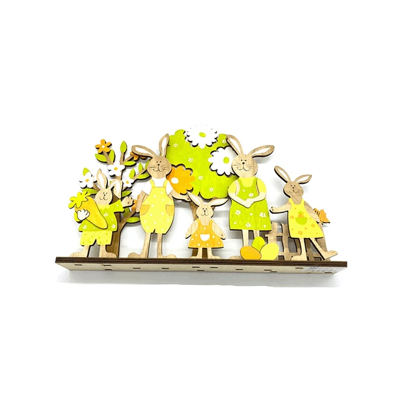 

Easter Lovely and Creative Wooden Hand Painted Rabbit Children's Room Wall Shelf Ornaments Home Decoration