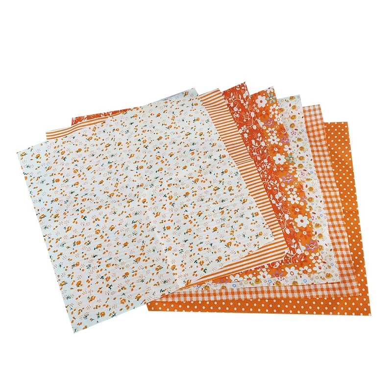100% хлопок 7 шт. швейная ткань ассорти квадратов предварительно срезанное одеяло