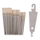 30 шт.компл. 3,43,74,1 см кожи ручной работы Швейные иглы Gold Eye вышивка иглой гобелены домашний шерсть DIY Швейные иглы