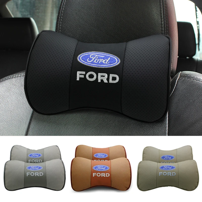 

Кожаные автомобильные подушки, подголовник для Ford Fiesta Transit Ecosport Edge Escape Fusion Focus Explorer Galaxy, аксессуары для безопасной подушки