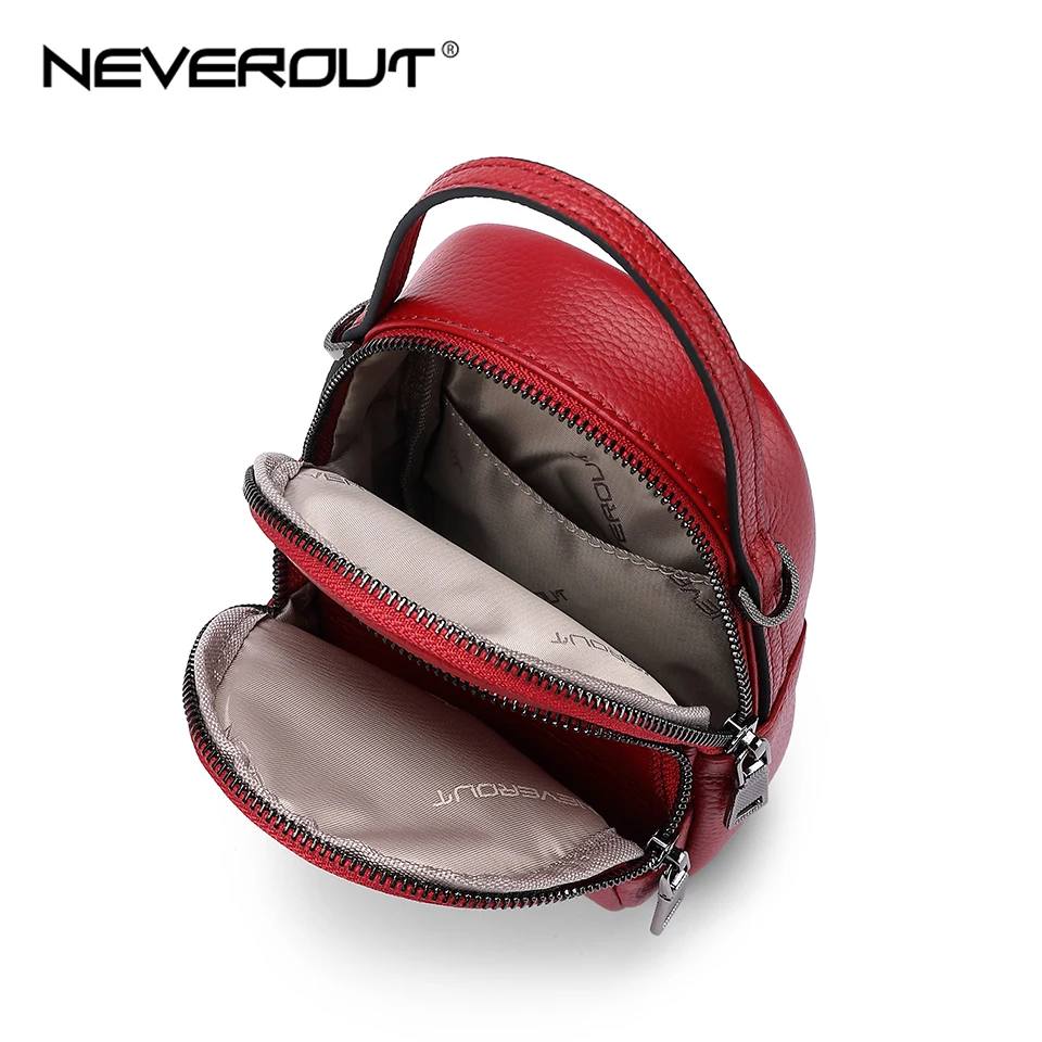 Сумка через плечо NEVEROUT женская мини сумка из натуральной кожи на молнии 2019|Сумки