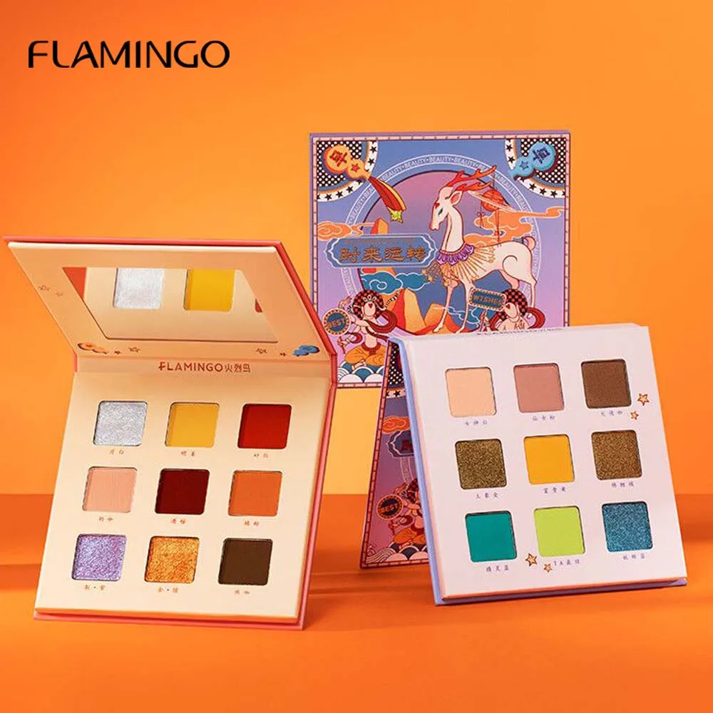 FLAMINGO Косметики девять Цвет глаз диск для теней Make Up блеск матовый имитация
