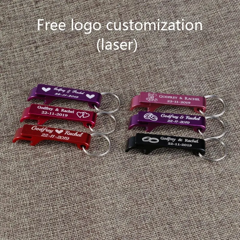 Бесплатный Логотип открывалка для бутылок брелок свадебное имя и дата свадебный